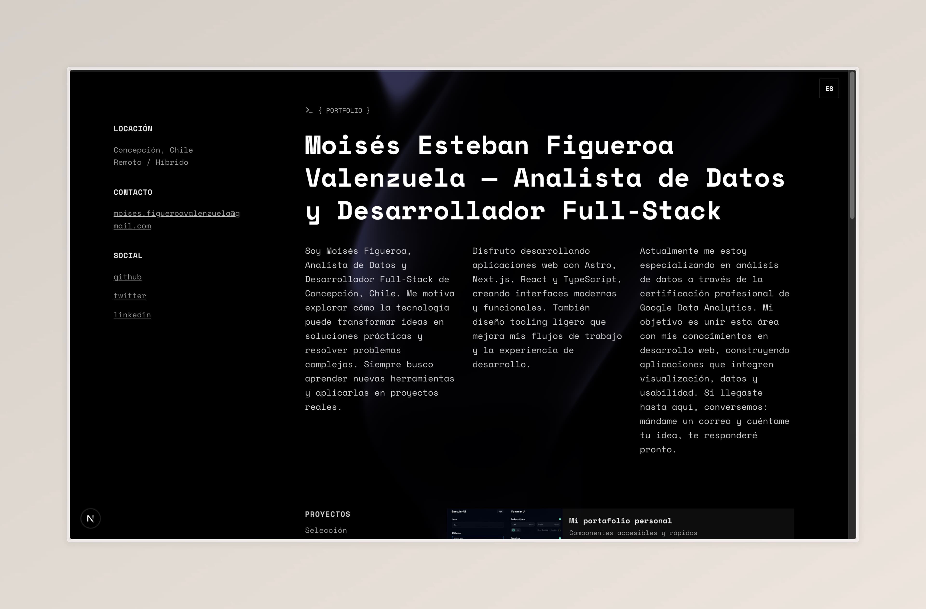 Mi portafolio personal